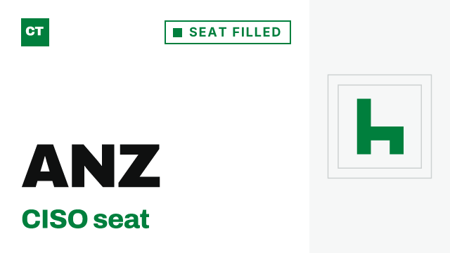 CISO Tribune company record: ANZ, seat filled, since August 26, 2026