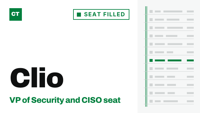 CISO Tribune company record: Clio, seat filled, since July 2026