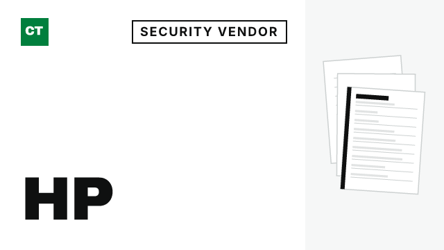 CISO Tribune company record: HP, security vendor (Firmware and device supply chain security)