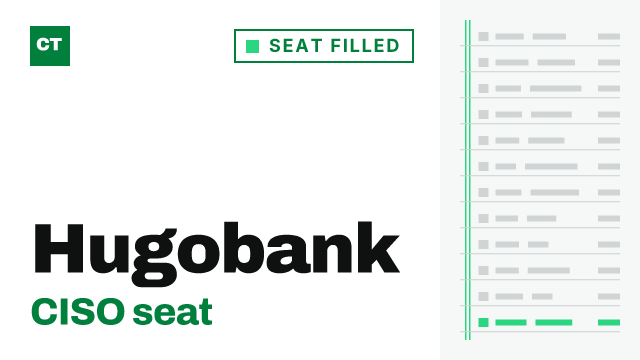 CISO Tribune company record: Hugobank, seat filled, since May 2026