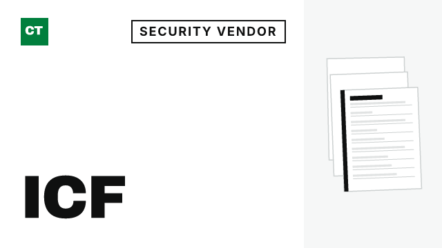 CISO Tribune company record: ICF, security vendor (Security consulting and advisory)