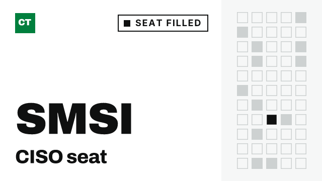 CISO Tribune company record: SMSI, seat filled, since August 2026