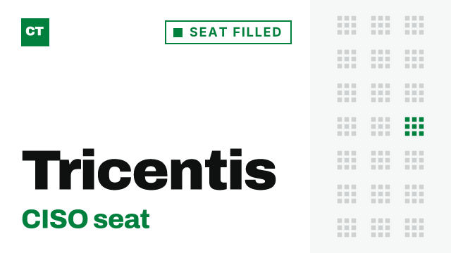 CISO Tribune company record: Tricentis, seat filled, since August 11, 2026