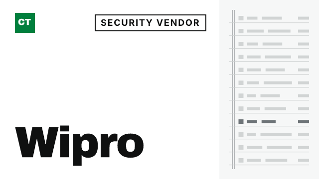 CISO Tribune company record: Wipro, security vendor (Security consulting and advisory)