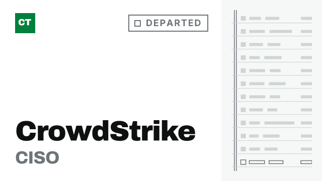 CISO Tribune record card: CrowdStrike CISO departs