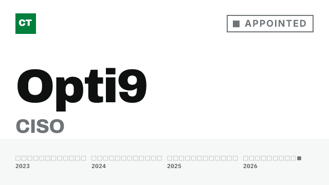 CISO Tribune record card: Opti9 appoints CISO