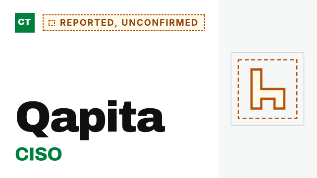 CISO Tribune record card: Qapita CISO, reported and not yet confirmed