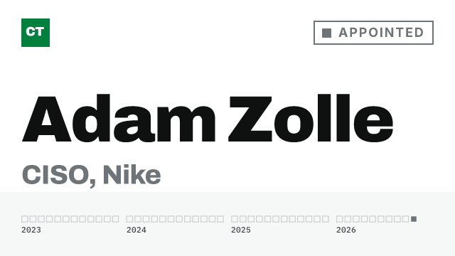 CISO Tribune executive record: Adam Zolle, CISO at Nike