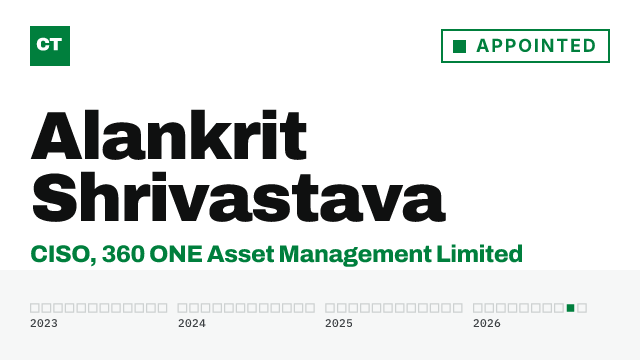 CISO Tribune executive record: Alankrit Shrivastava, CISO at 360 ONE Asset Management Limited