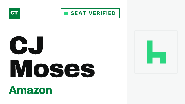 CISO Tribune executive record: CJ Moses, CISO and VP of Security Engineering at Amazon, seat verified July 31, 2026