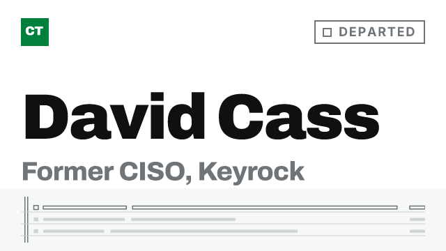 CISO Tribune executive record: David Cass, former CISO at Keyrock