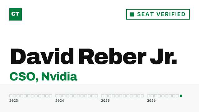 CISO Tribune executive record: David Reber Jr., CSO at Nvidia, seat verified October 11, 2026