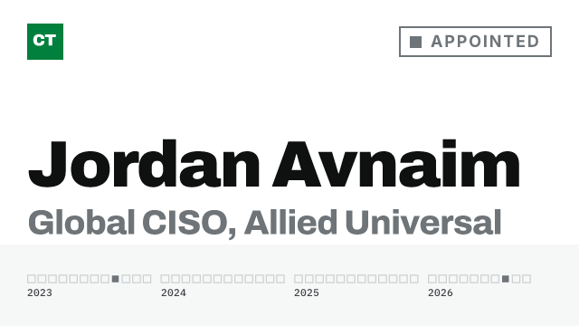 CISO Tribune executive record: Jordan Avnaim, Global CISO at Allied Universal