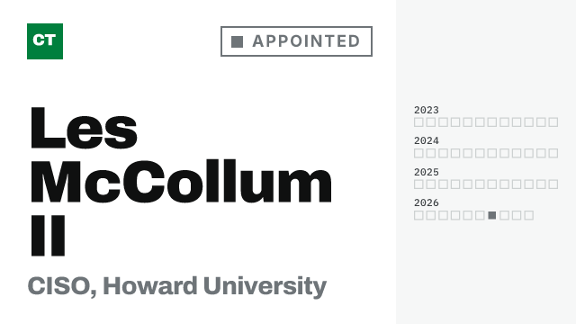 CISO Tribune executive record: Les McCollum II, CISO at Howard University