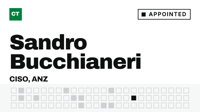 CISO Tribune executive record: Sandro Bucchianeri, CISO at ANZ